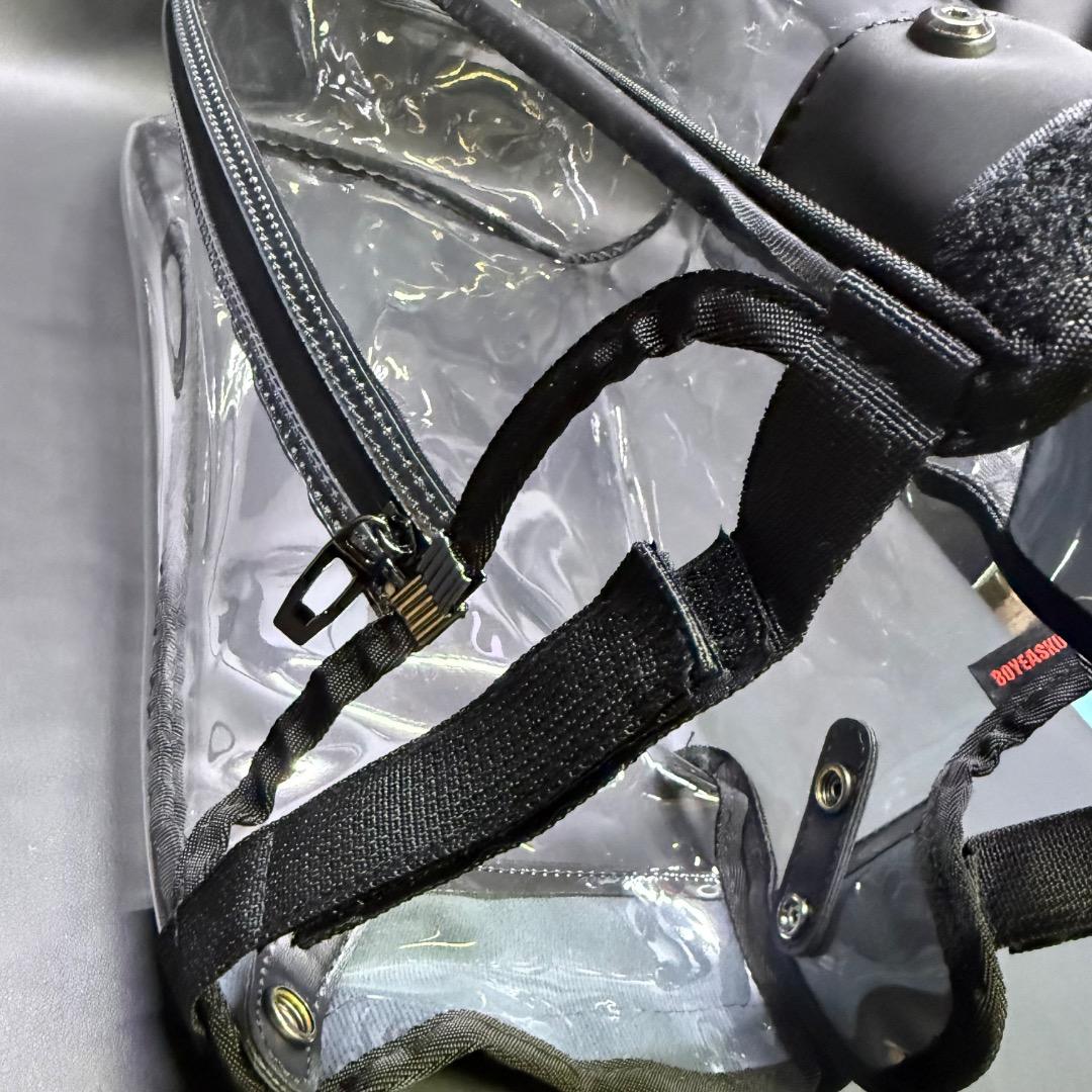 ◉Bc右1011 未使用保管品 ゴルフ キャディバッグ フード 透明 エナメル