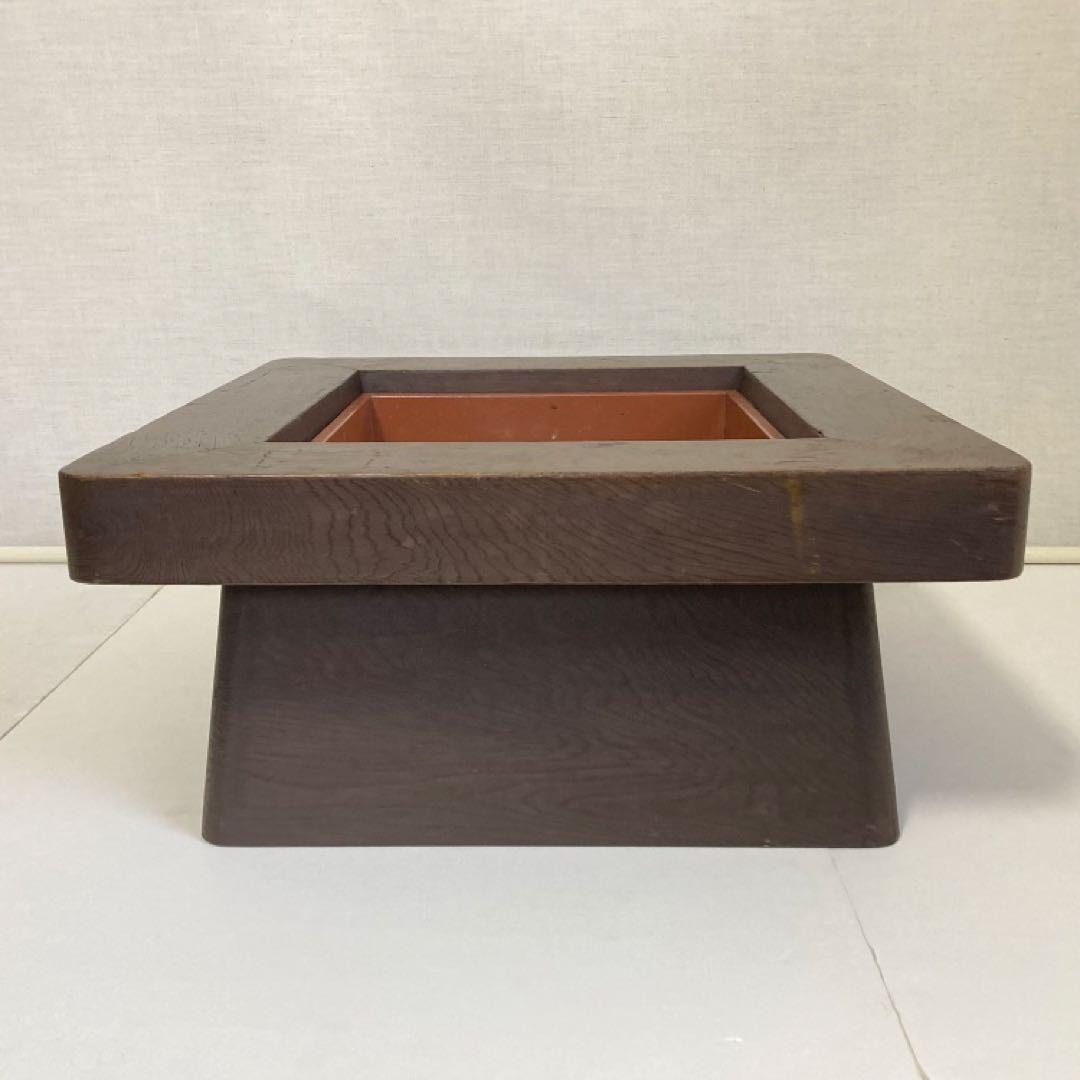 日立 電気火鉢 コンロ ストーブ 座卓 木製 関西 縁付き 昭和レトロ 難有り