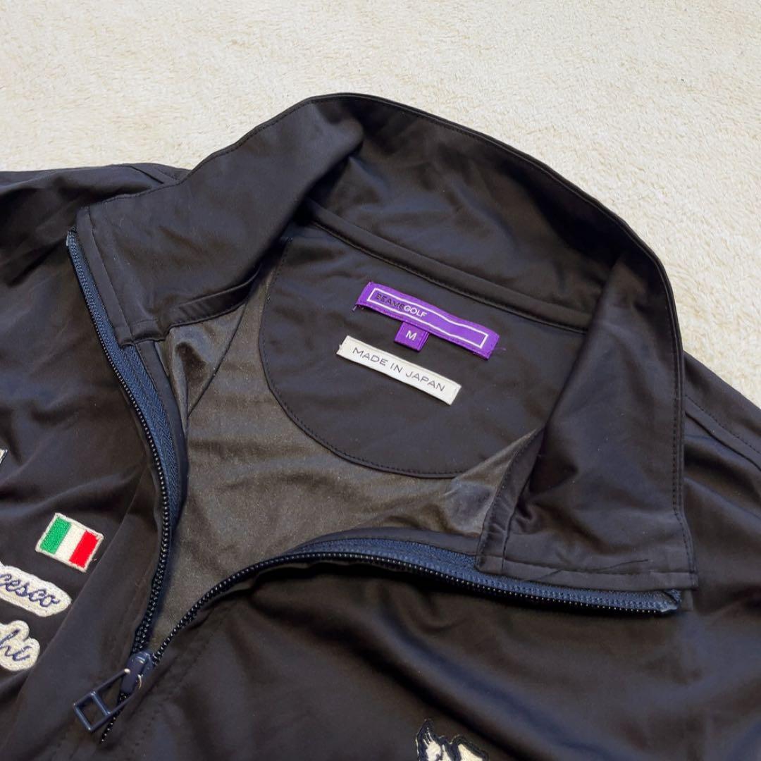 美品　ビームスゴルフ　ジャケット　ジップ　タラッティ　ストレッチ　エアシャット