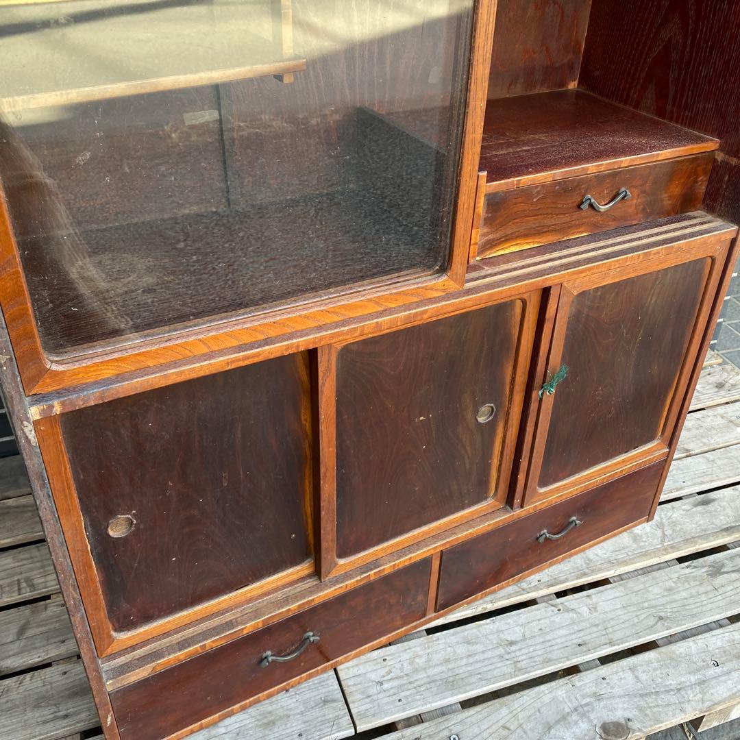 昭和初期 時代物 飾り棚 骨董品 古家具 古民家 下町 インテリア 木製