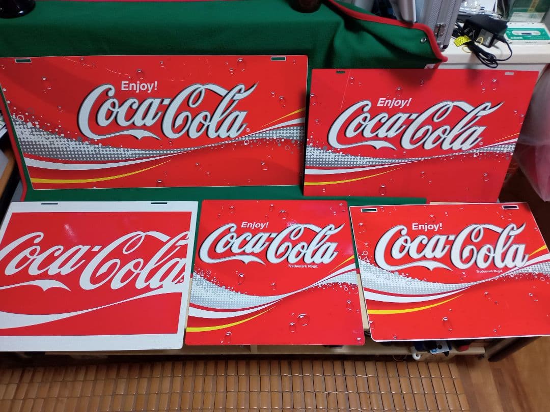 Coca-Cola Enjoy!看板、サインプレート 5枚セット