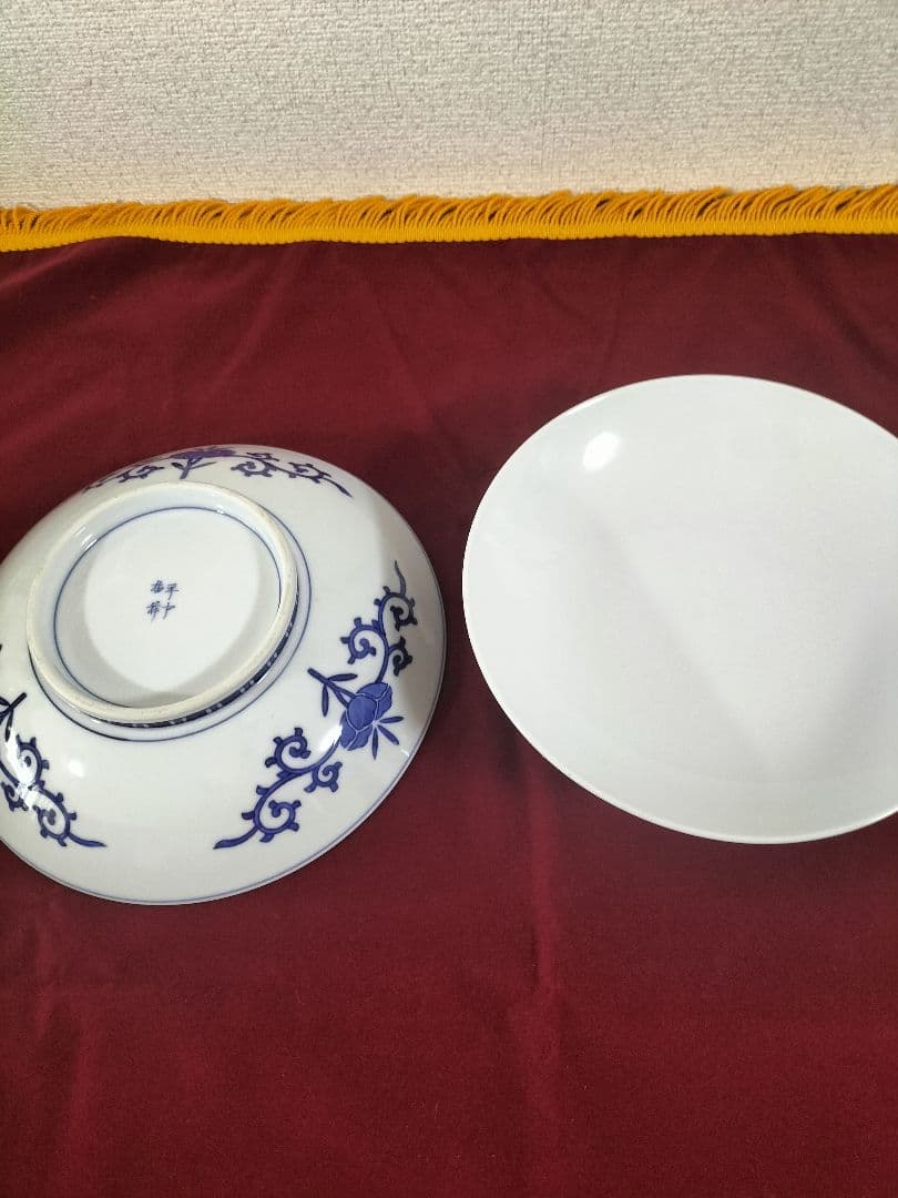 三川内焼 平戸祐祥３皿セット蓋付き　最終値下げ