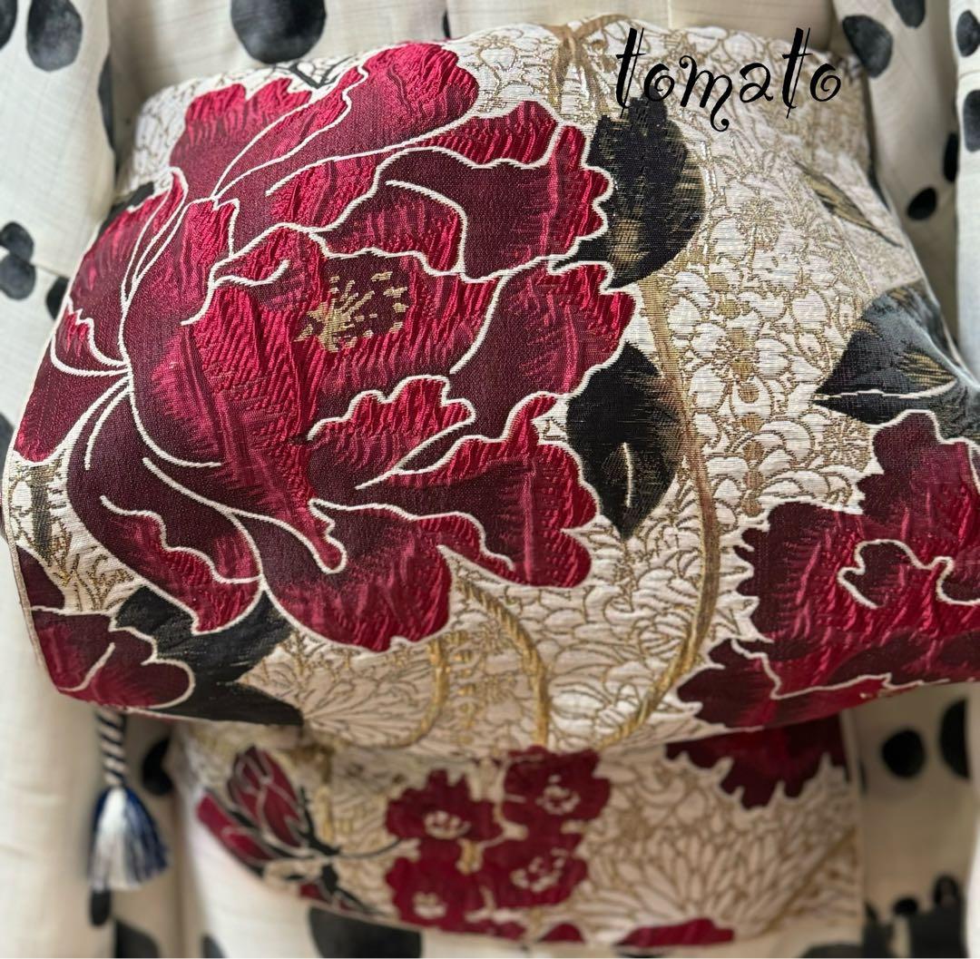 大人兵児帯【シャクヤク】　【シャクヤク紅】セット