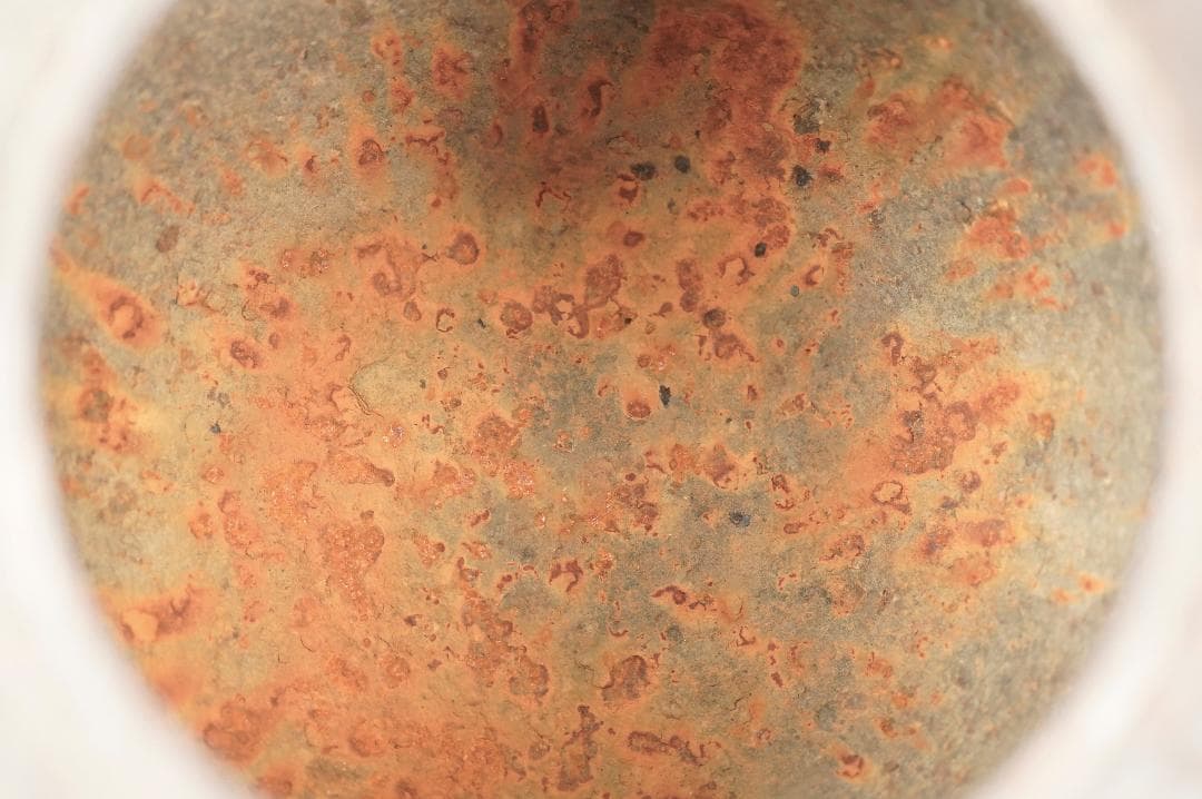 萬龍堂造　玉泉仙史 蘭紋「幽香清韻」丸形小鉄瓶　小振り　小ぶり