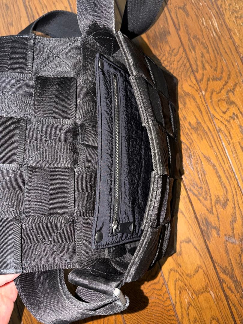 ボッテガヴェネタ ウェビング カセット ショルダーバッグ ブラック