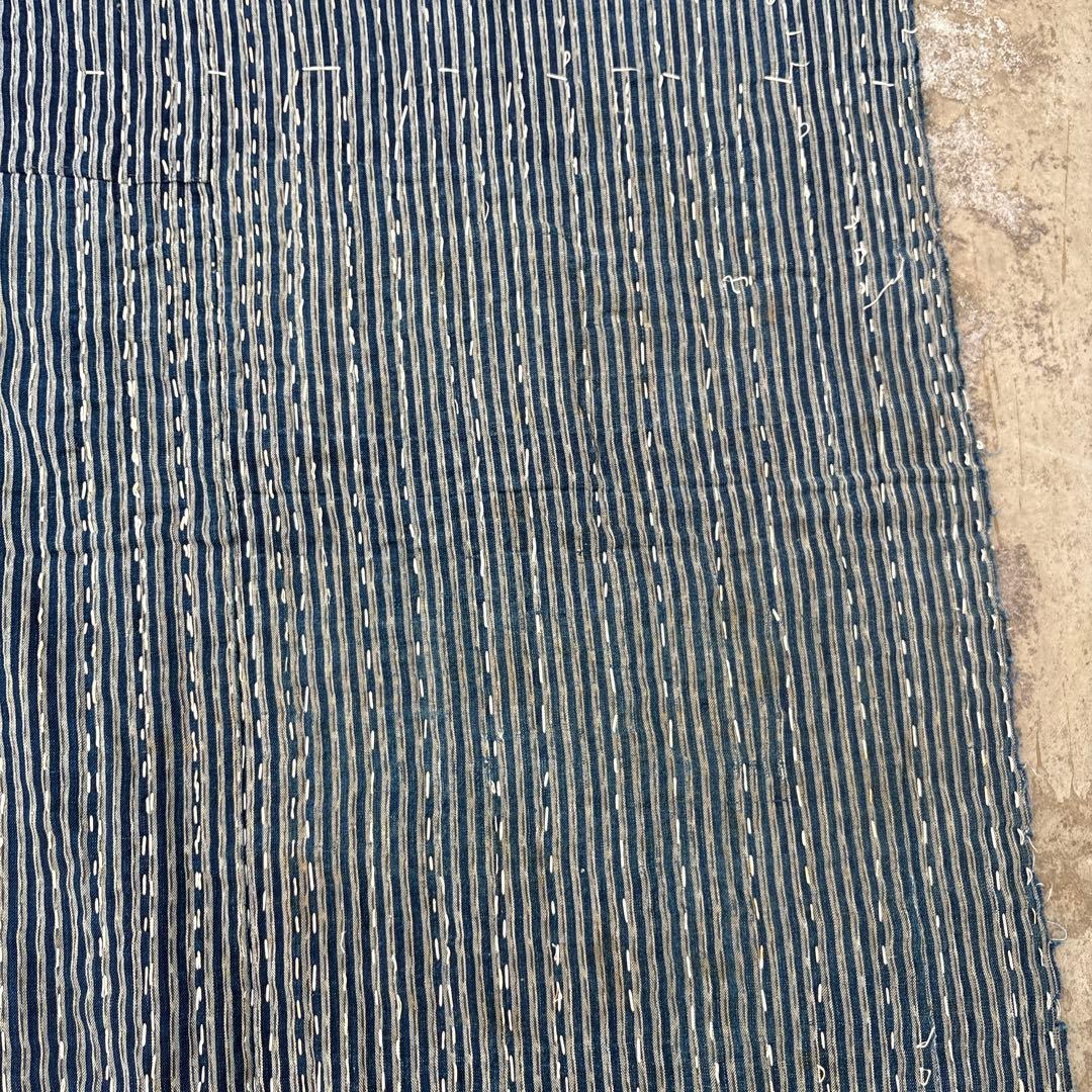 SALE⏬襤褸❹縞模様　全面刺子　敷物　カバー　パッチワーク