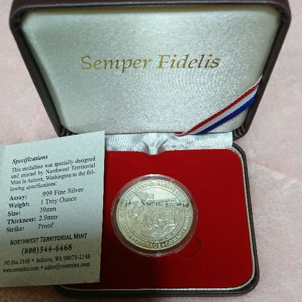 軍隊999シルバーメダル 硫黄島 米海軍 海兵隊 記念レア