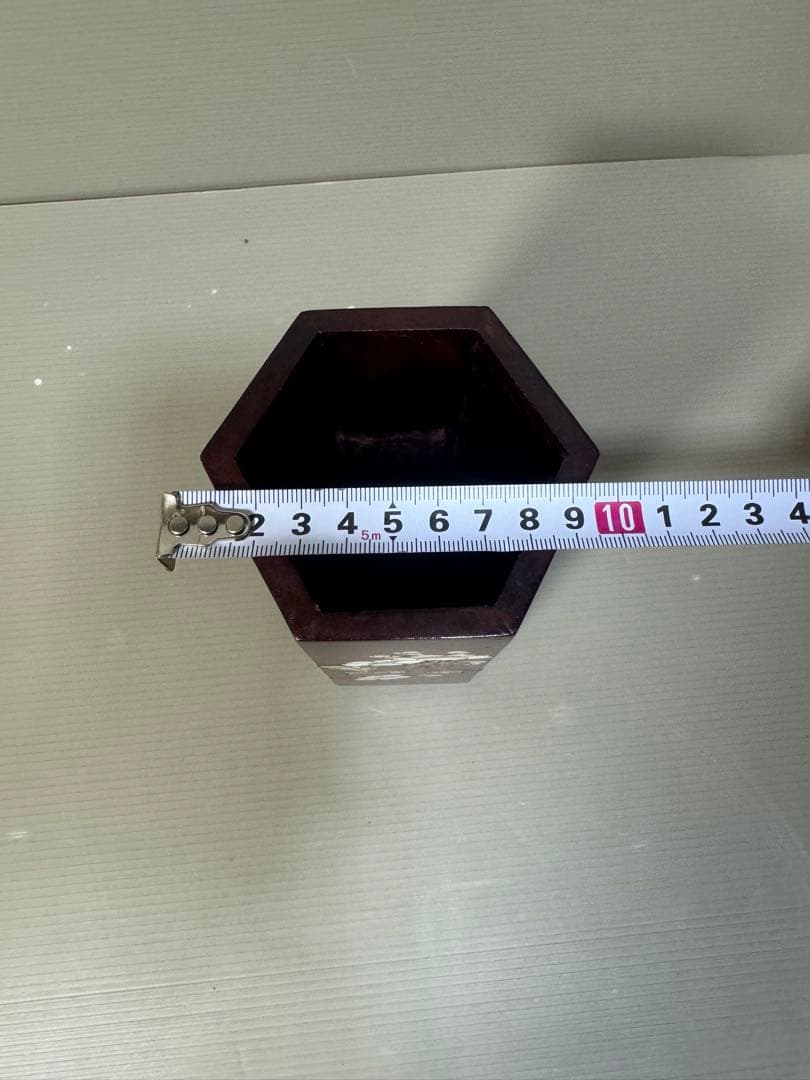 2288 紅木 象嵌 花立 中華アンティーク　時代物