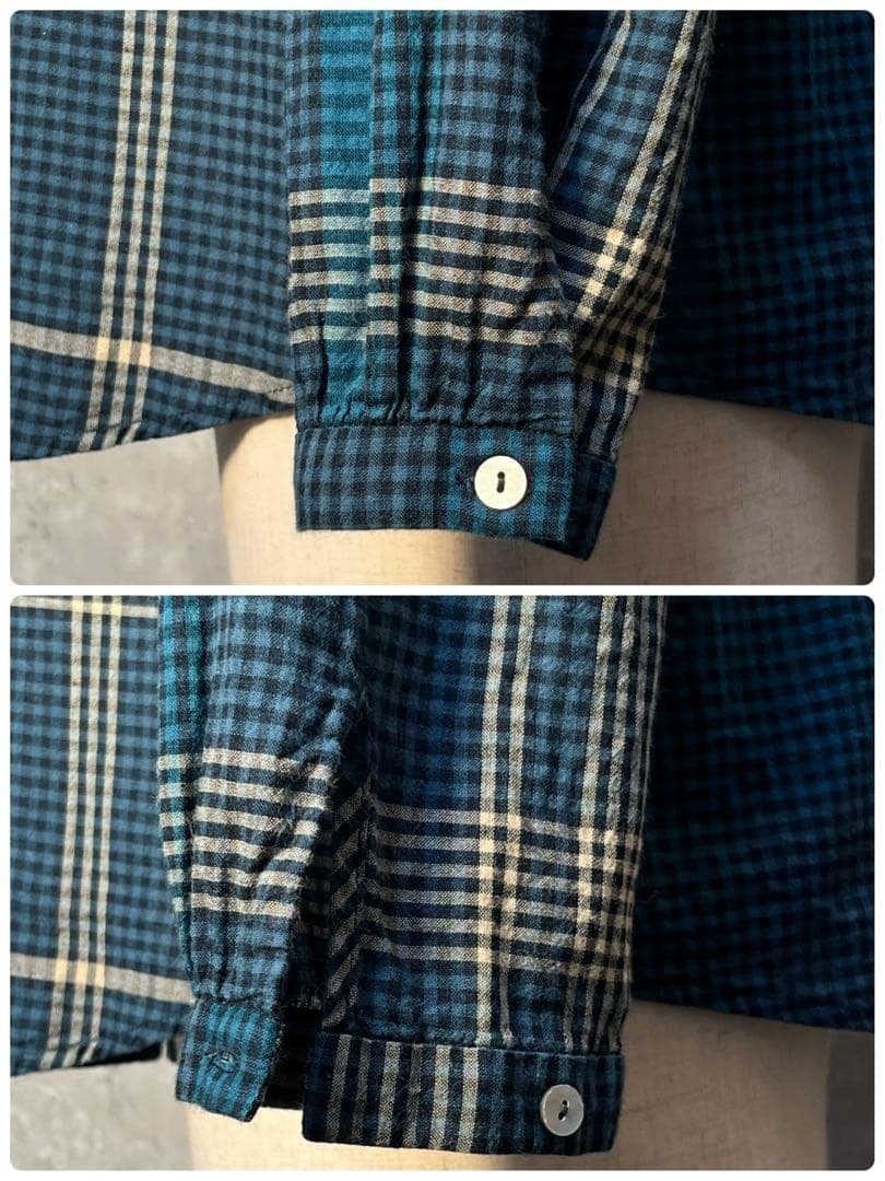 パラスパレス 好配色チェック柄 バンドカラーシャツ 2025SS 近年モデル