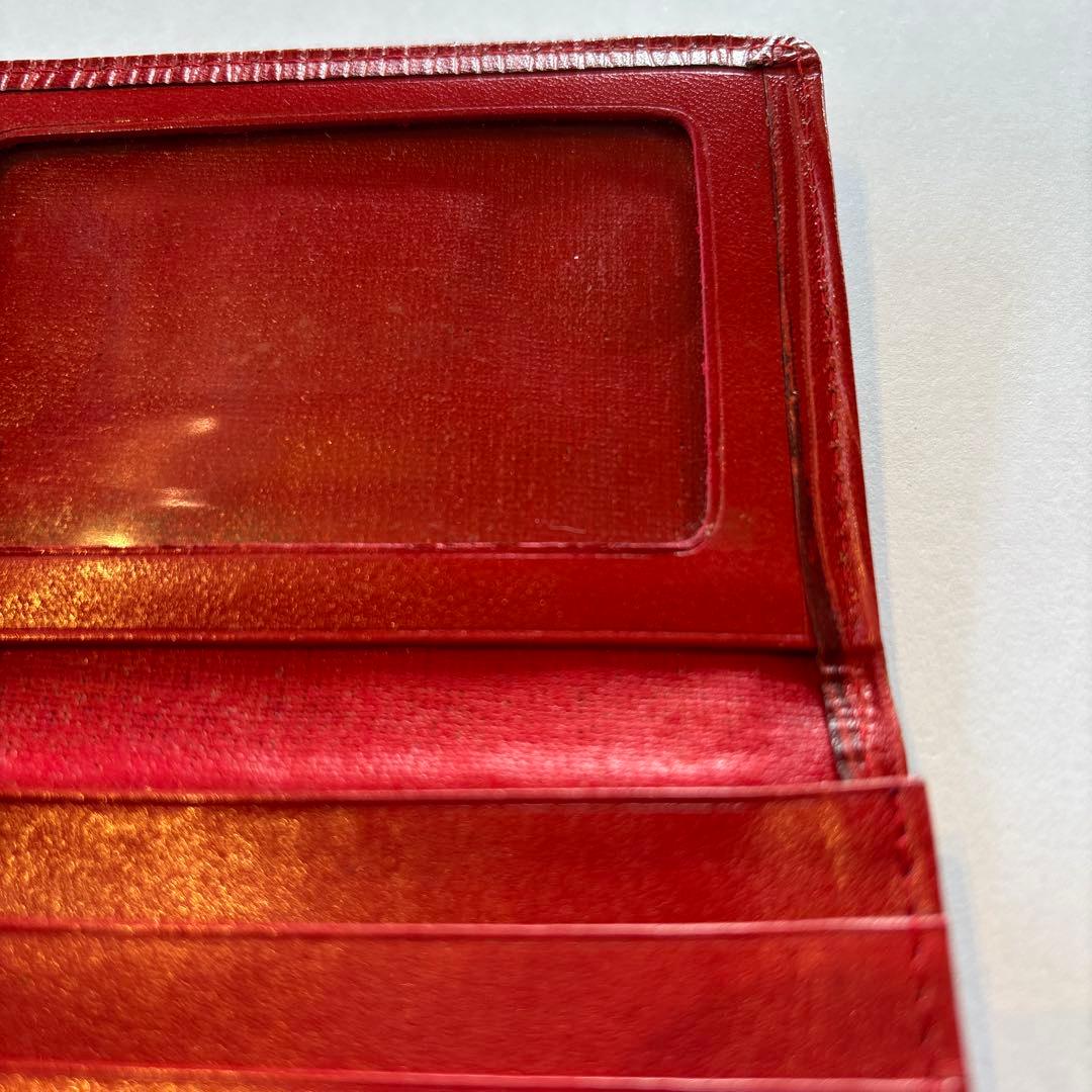 希少 LOUIS VUITTON 赤 レザー 名刺入れ 1980年代