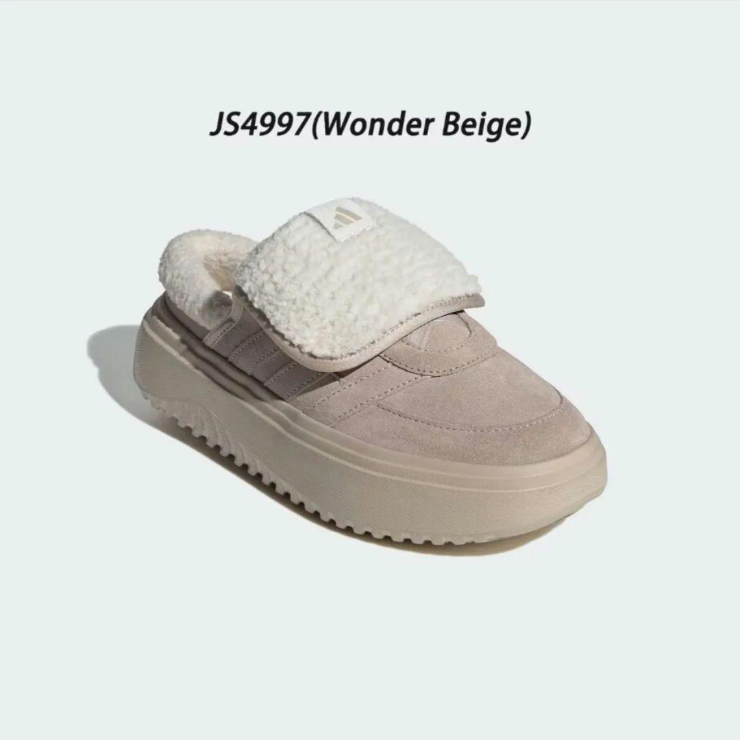 大人気★adidas★アディダス★23.5㎝★ボア付き★ミュール★ベージュ