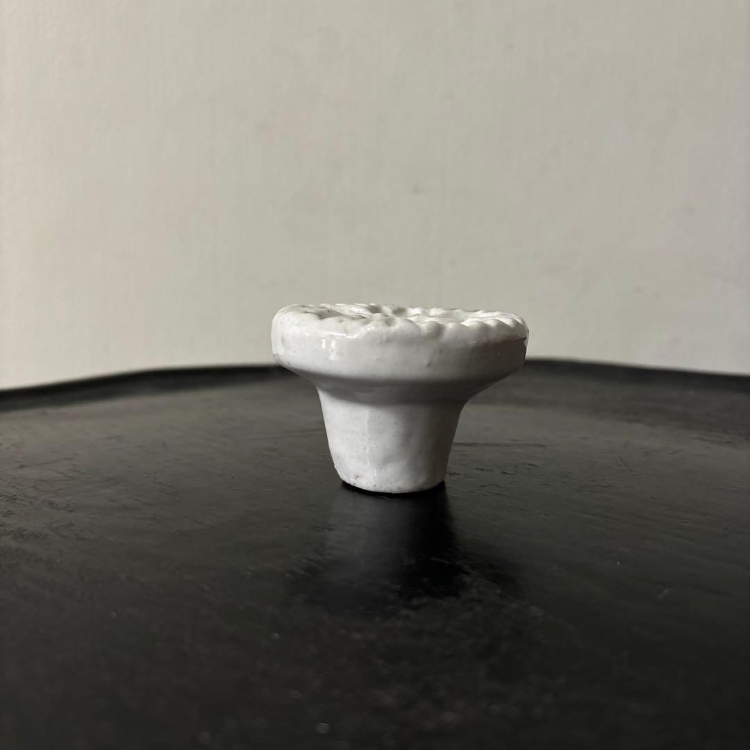 李朝餅型　⑤菓子型　白磁　堅手　韓国アンティーク　古道具　古民芸　古陶磁