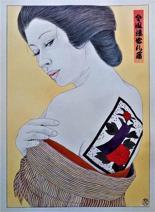 滝沢和大　イラストレーターによるカレンダー肉筆画　7枚セット