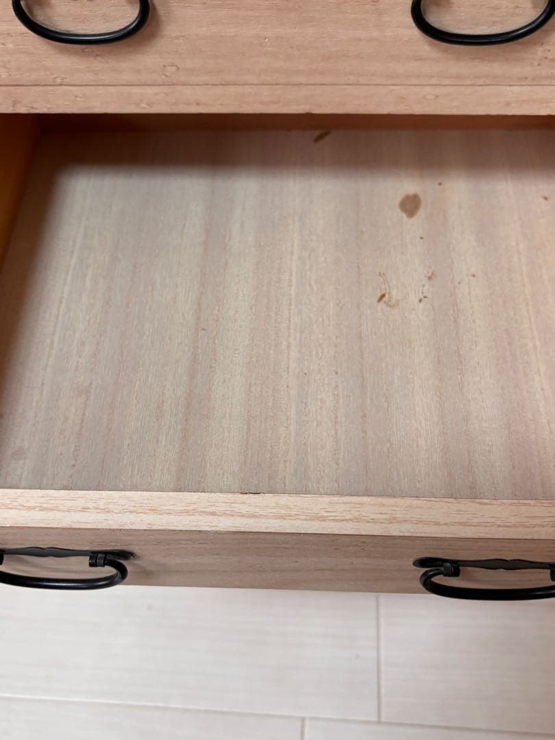 SALE❣️未使用ビンテージ！時代物！木製引き出し式箪笥 隠し引き出し 鍵付き