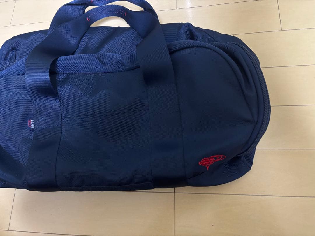 ビームスゴルフ　ネイビー ボストンバッグ ジッパー付き