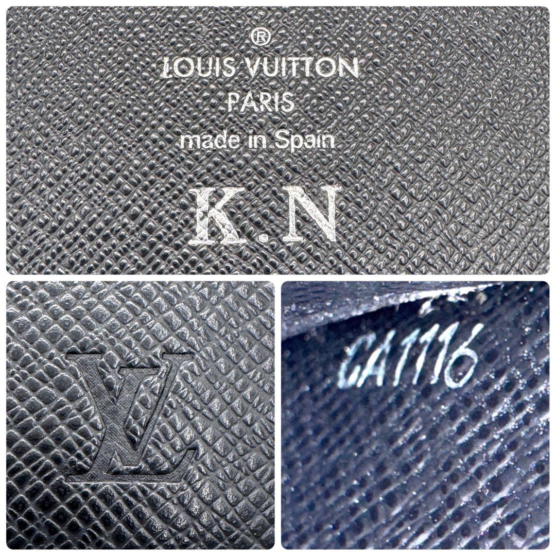 美品✨ルイヴィトン　名刺入れ　タイガ　アンヴェロップ　カルトドゥ　ヴィジット　黒