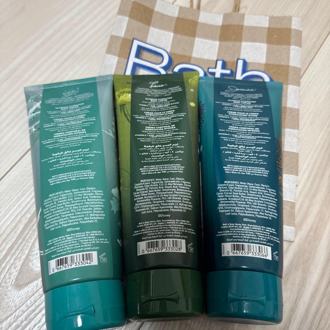 バスアンドボディーワークスxディズニー　プリンセス　3本セット　紙袋(小)付き