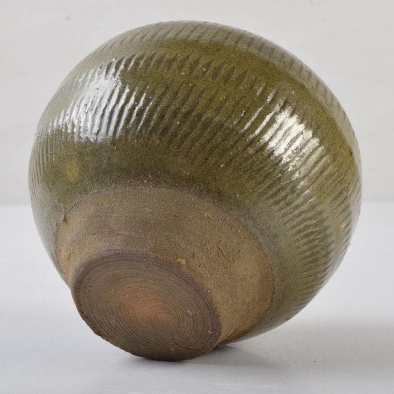 タイ古陶磁　スンコロク　宋胡録　青磁　蓋壷　C　9088