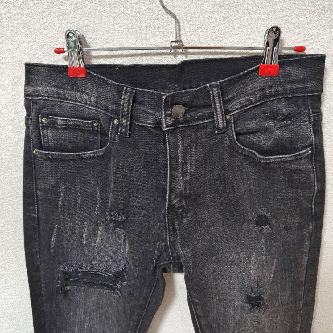 mnml ダメージ加工 ストレッチ スキニー デニムパンツ 28 ミニマル