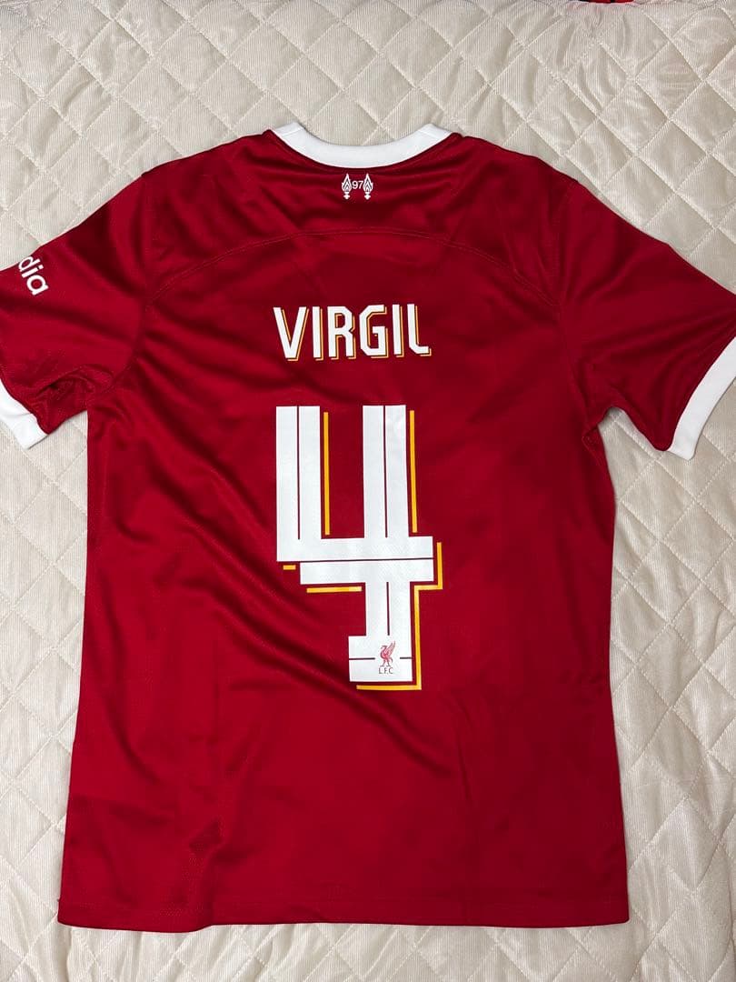 リバプール23-24 ファンダイク ユニフォーム(クラブ公式フォント)