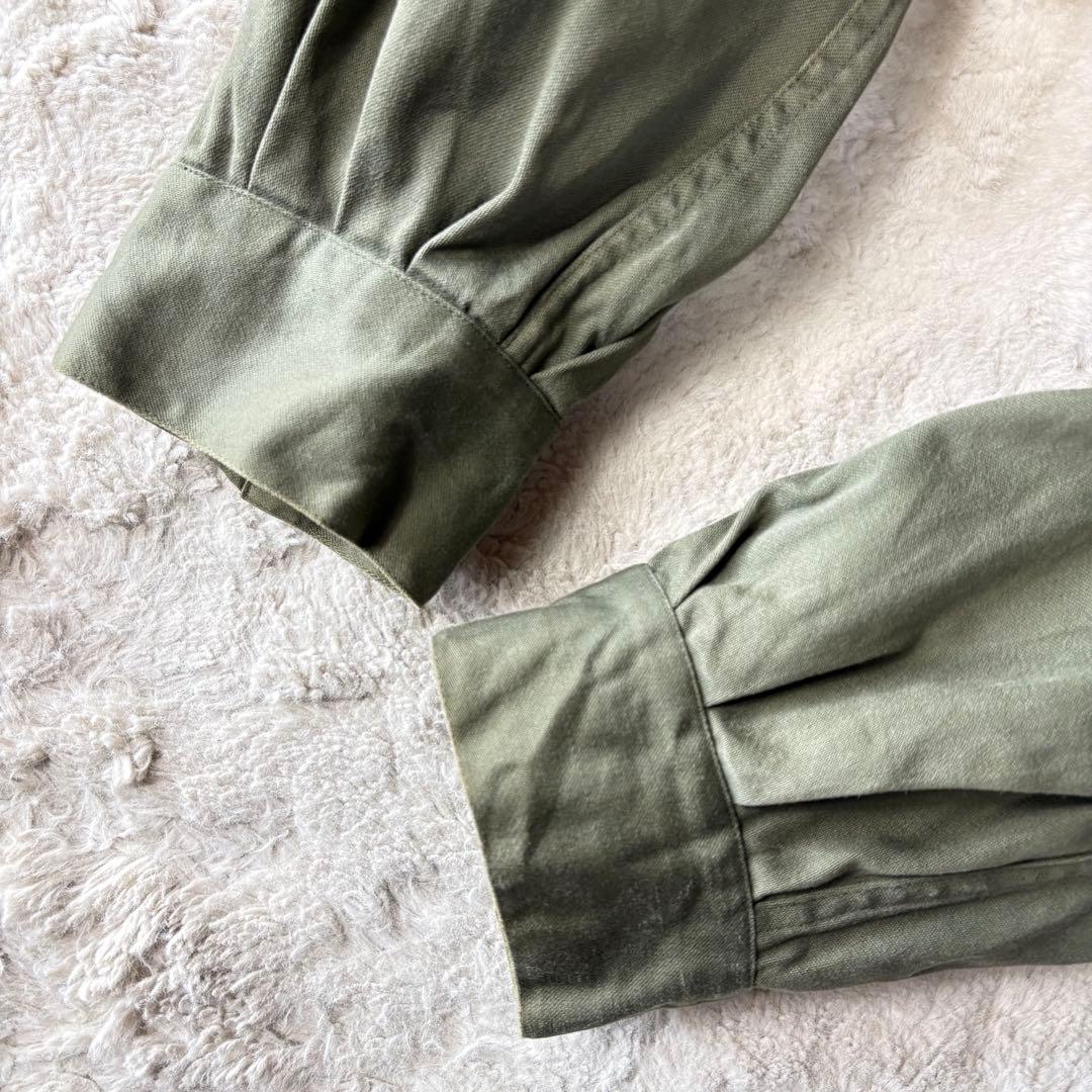 70s フランス軍　実物　XL モッズコート￼ ミリタリージャケット　M64 緑