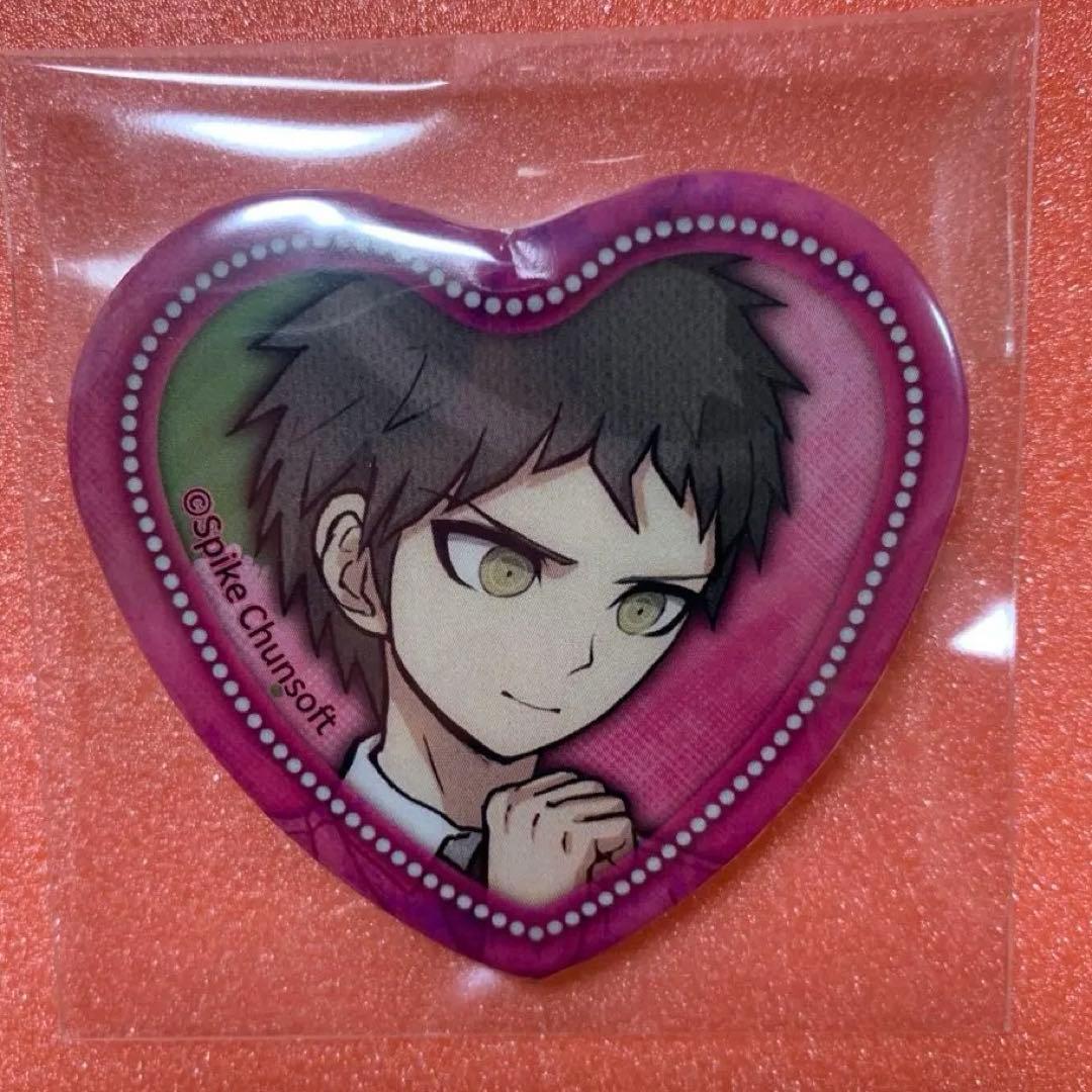 スーパーダンガンロンパ ２　日向創　照れ顔ハート缶バッジ　ナンジャタウン　レア