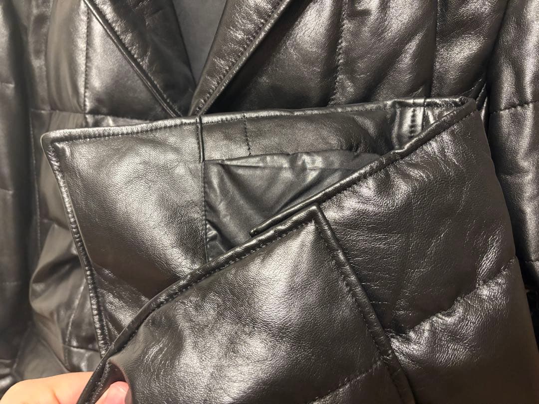 羊革ダウンブレザー