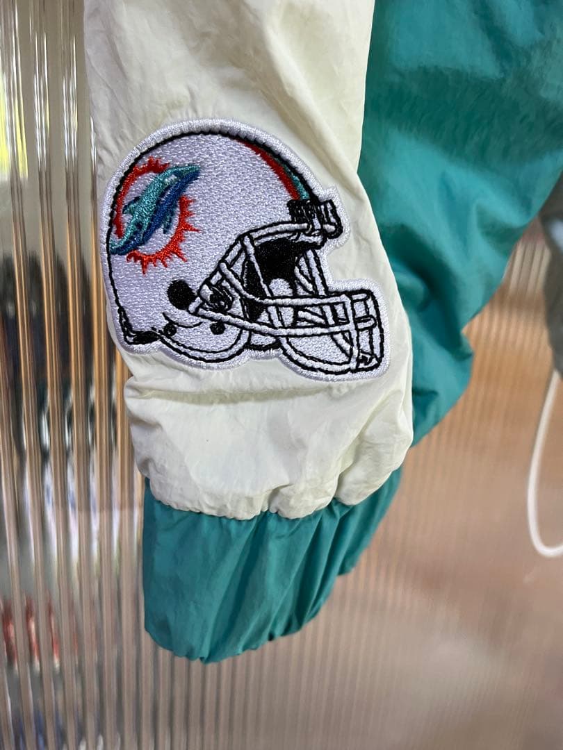 Perushu × NFL コラボナイロンスタンドネックアノラックブルゾン