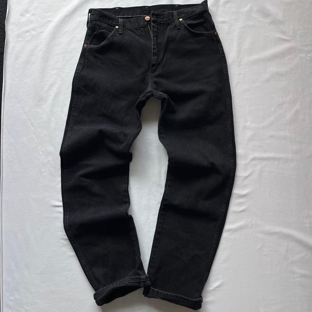 Wrangler 13MWZ ブラックデニムパンツ W32