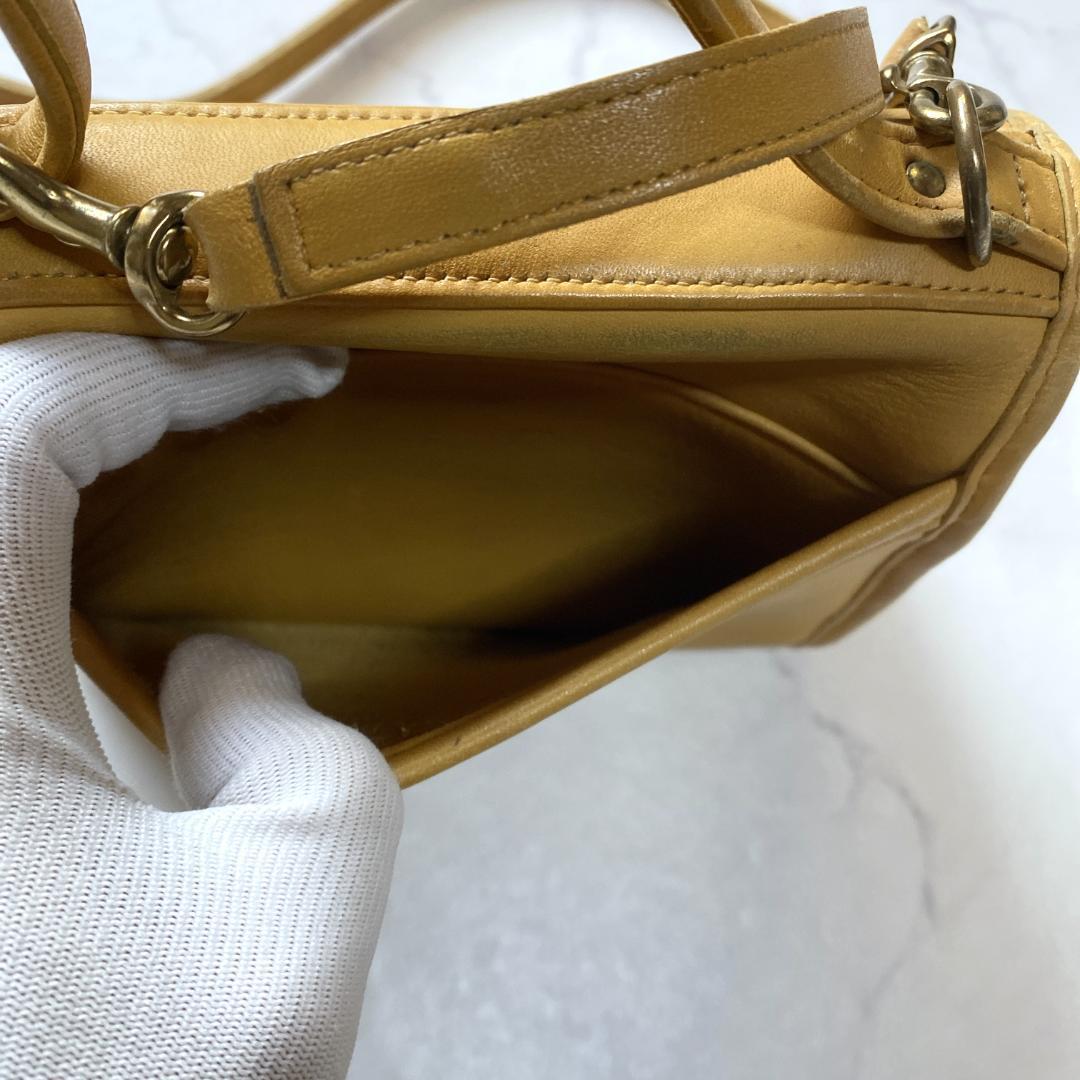 希少✨オールドコーチ 9985 USA製 ハンドバッグ マスタードイエロー