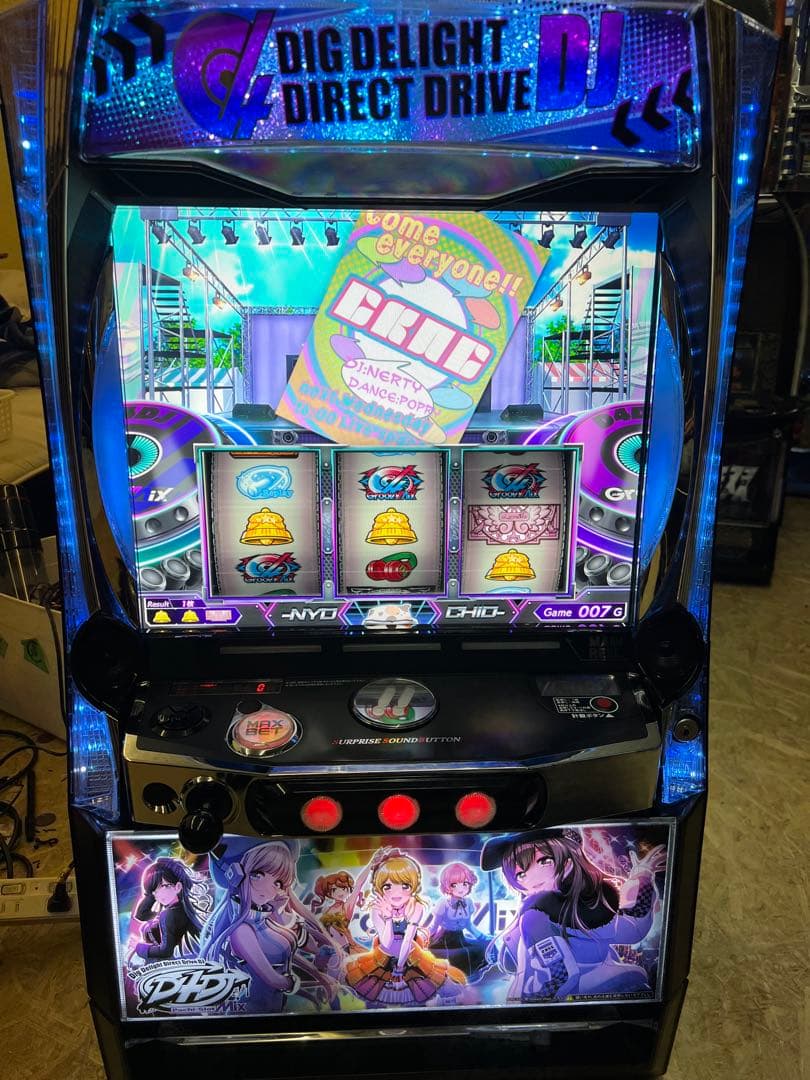 パチスロ実機　Ｄ４ＤＪ　データ対応　ボタンバイブ付き