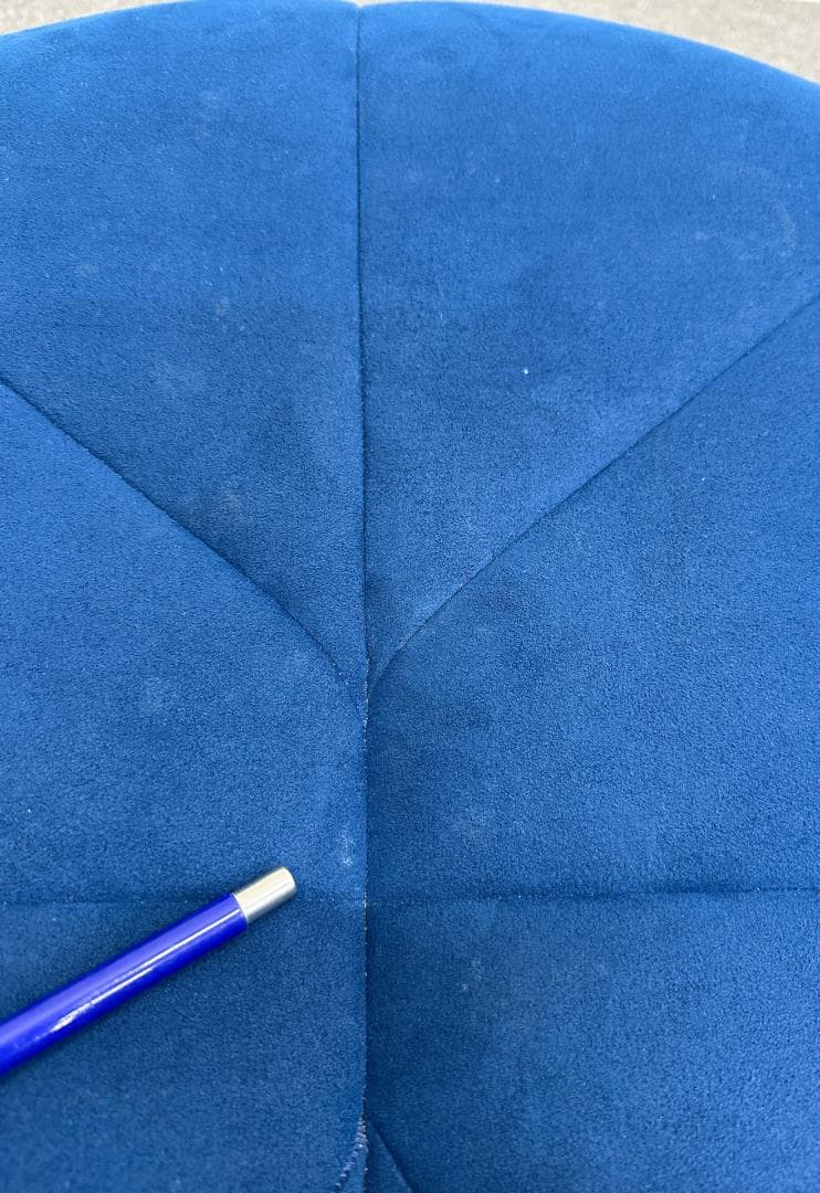 ■リーン・ロゼ■ロゼパンプキン　パフ　オットマン　ネイビー系　丸型ソファ