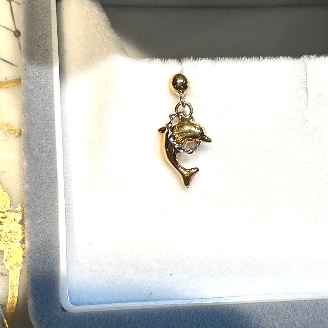 K18 イルカピアス　片方