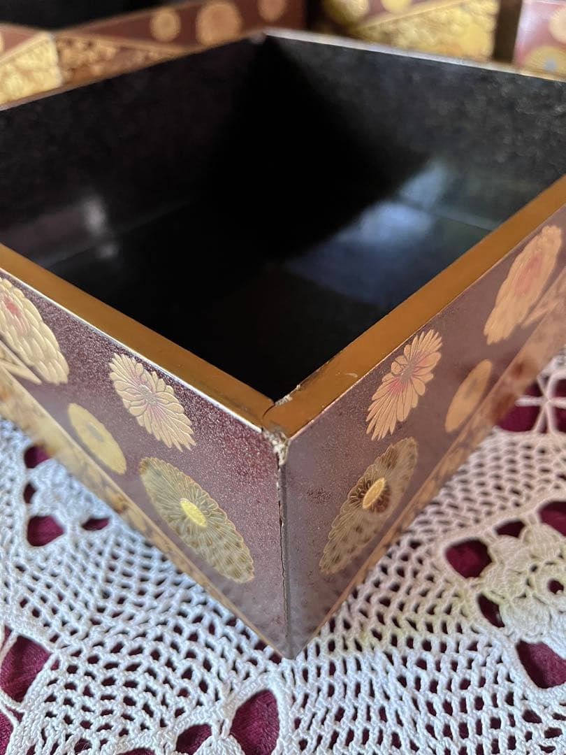 重箱 江戸後期 和骨董 自宅蔵出し 漆塗り漆器工芸品