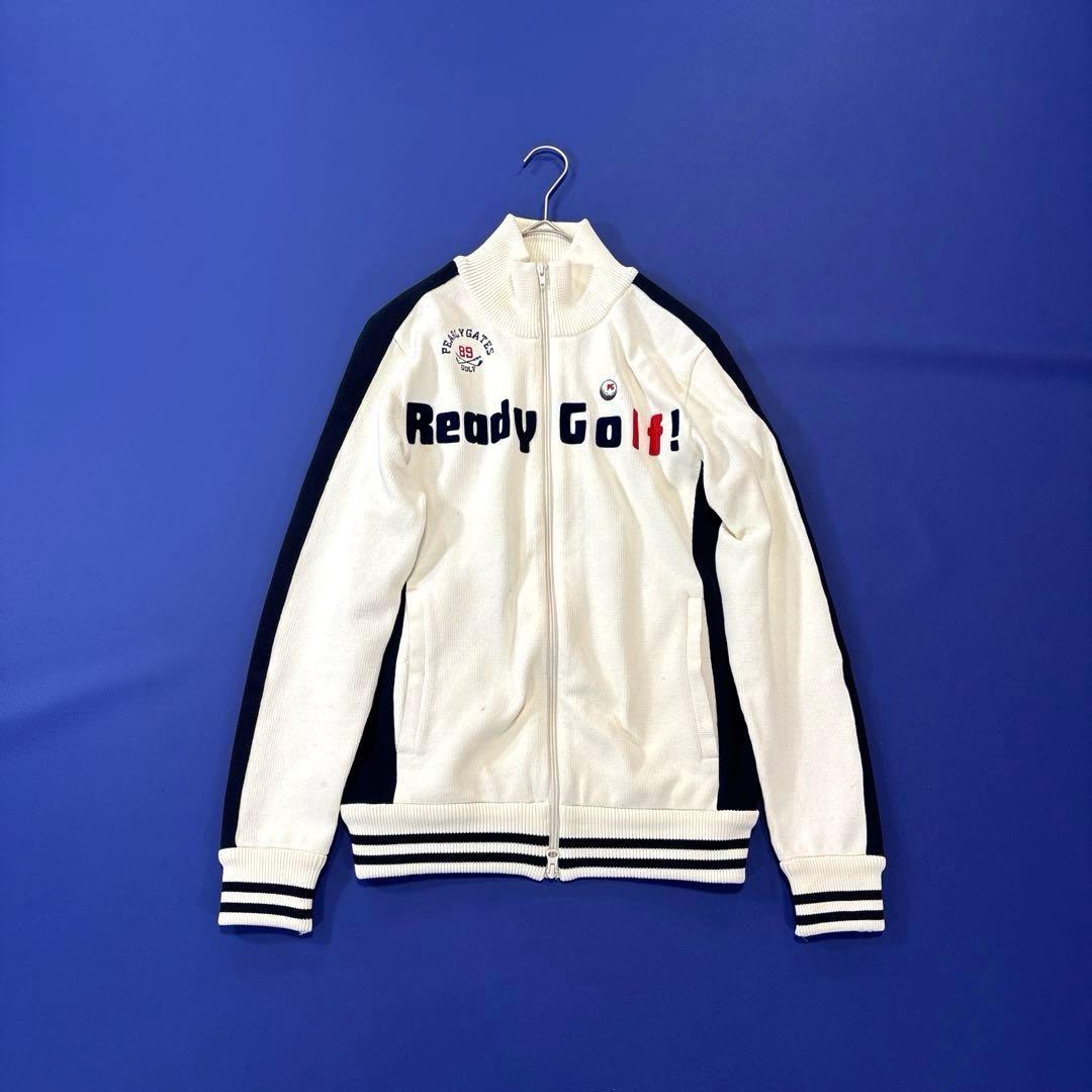 パーリーゲイツ　ドライバーズニットジャケット　ブルゾン　ホワイト　4/M