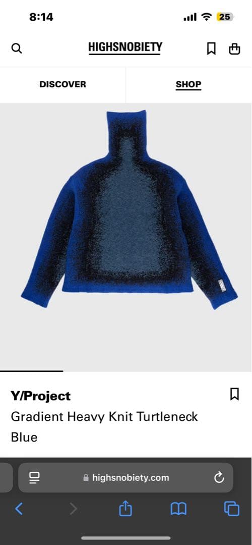 K*N様 Y/Project Gradient Heavy Knit Turtl