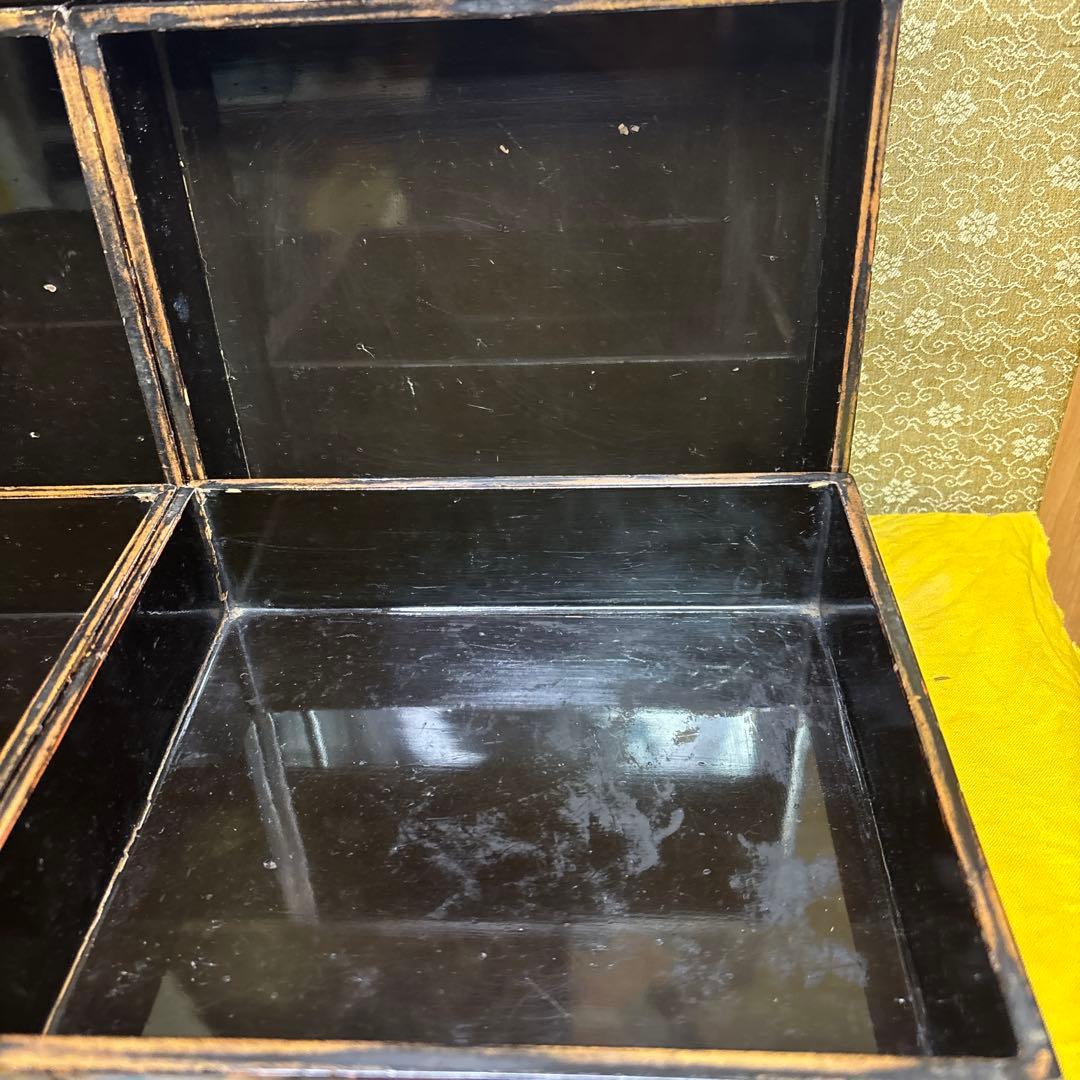 古美術 大名弁当 梅 　松 手提箱 漆器 時代物 稀少物