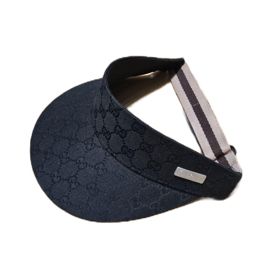 GUCCI GG柄 ロイターロッキング ブラック サンバイザー