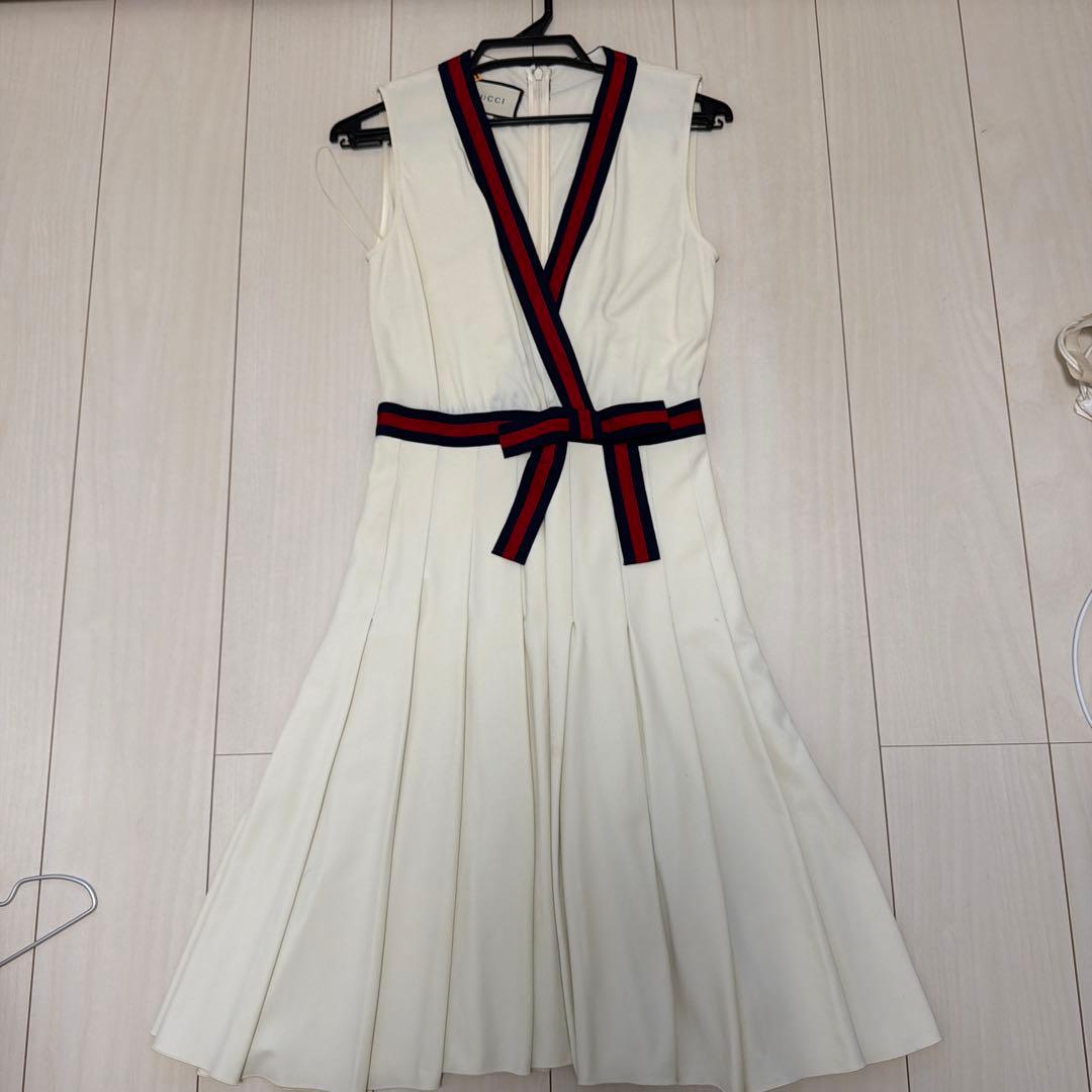 タグ付き✨️GUCCI グッチ　ウェブストライプ　ジャージードレス S