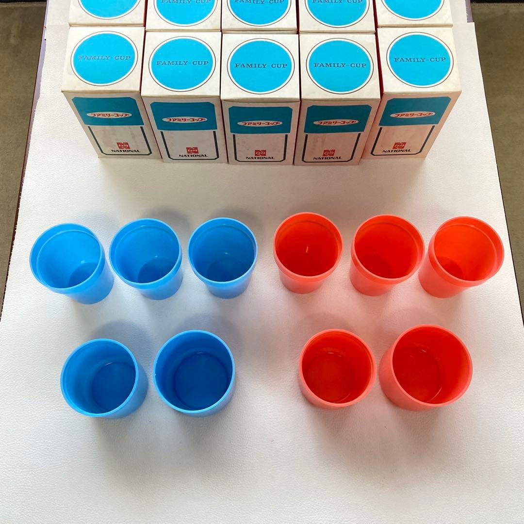 ナショナル ファミリーコップ グラス 30個 ポップ 昭和 レトロ 新品