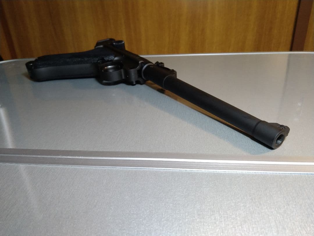 作動快調な美品！タナカ　ルガーＰ０８　８インチアーティラリー　ＨＷ樹脂！ガスブロ