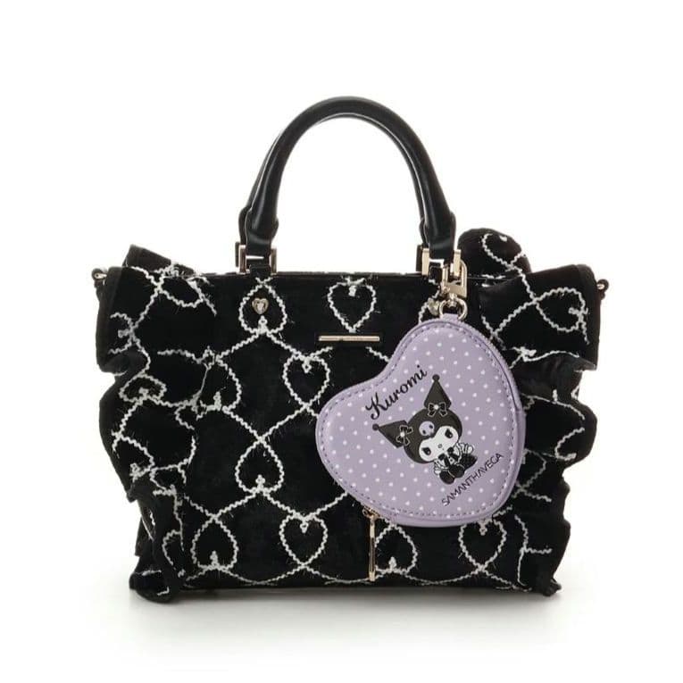 完売❣ サマンサベガ「クロミコレクション」フリルハンドバッグ