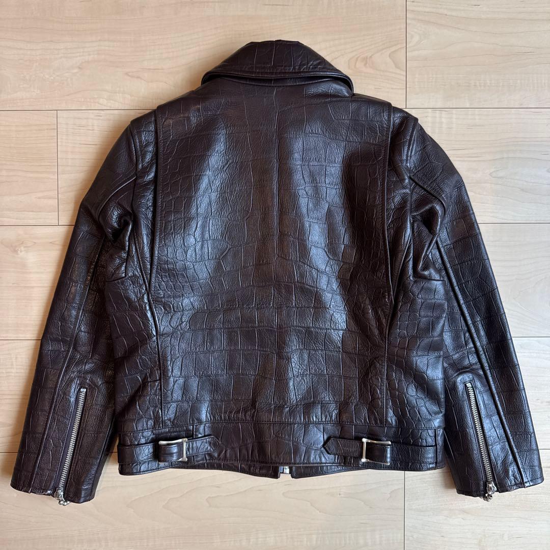 beautiful people モッククロック クロコ型押しレザージャケット