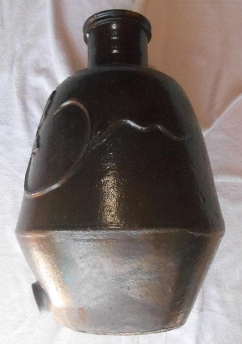 花入り 　古い甕　酢甕　　　骨董品　花瓶