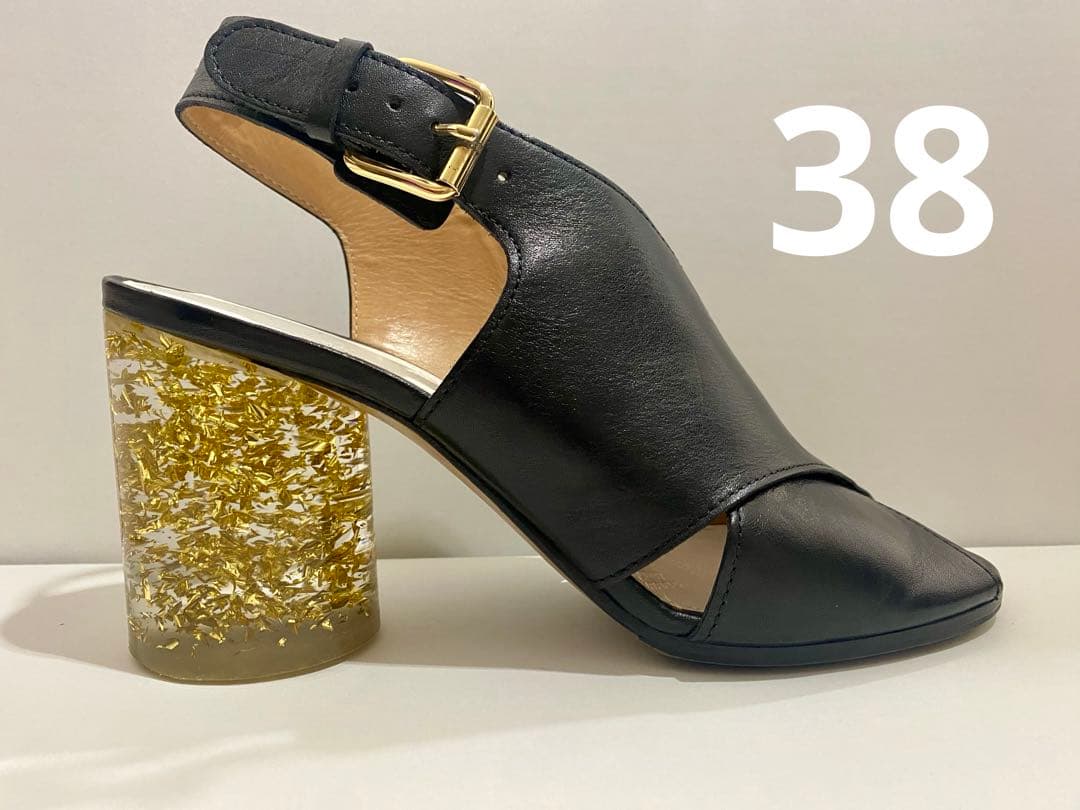 マルジェラ　サイズ38　クリアヒール　サンダル