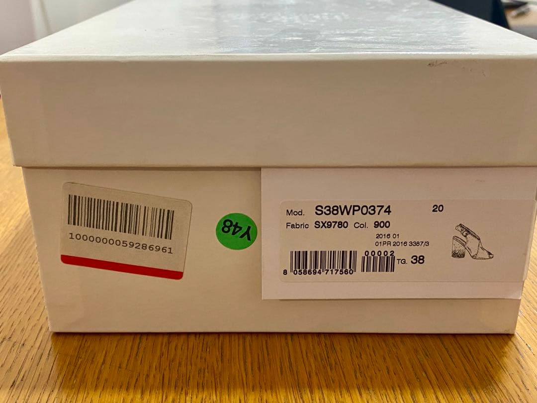 マルジェラ　サイズ38　クリアヒール　サンダル