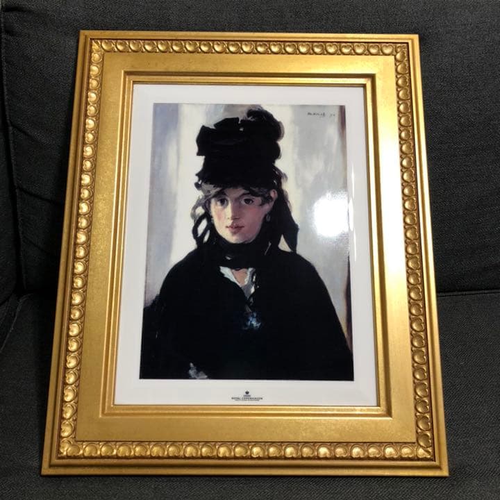 陶板画   すみれのブーケをつけたベルト・モリゾ