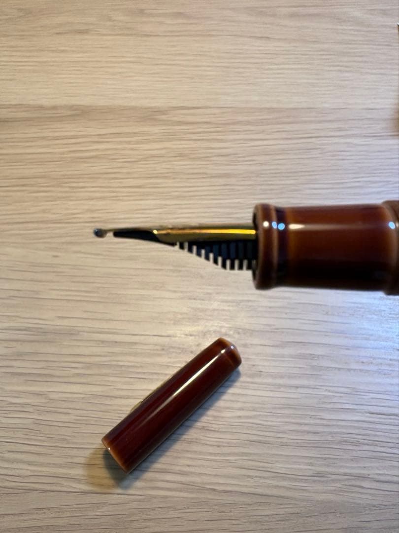 中屋万年筆　ピッコロ鴇溜　極太