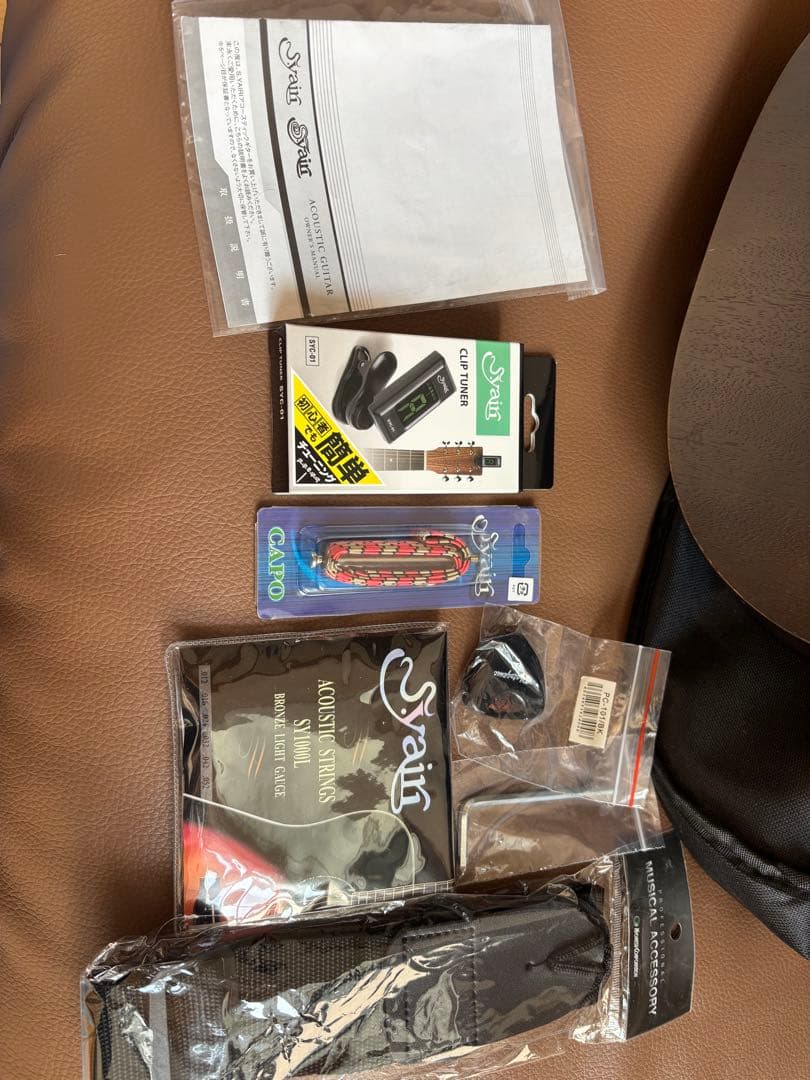 Syain アコースティックギター ダークブラウン セットYM-02/BLK