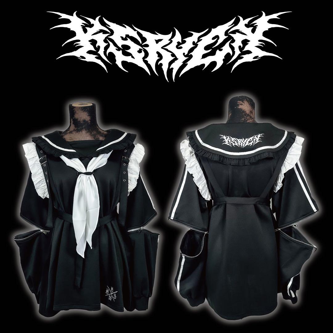 即購入◎ KRY スカーフフリルセーラーOP 陰鬱 美品